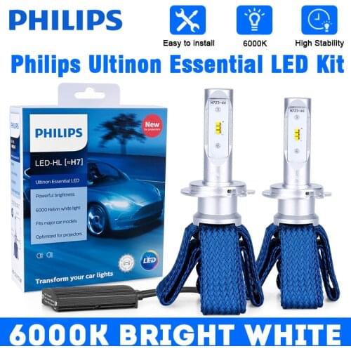 Philips H7 LED Ultinon Essential LED Super Bright Car Headlights Auto Bulb Automobiles Headlamp 6500K