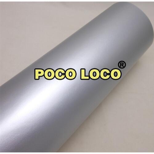 Premium Satin Matte Silver Chrome Metallic Auto Vinyl Wrap Sticker Sheet Vehicle Car Film Bubble Free