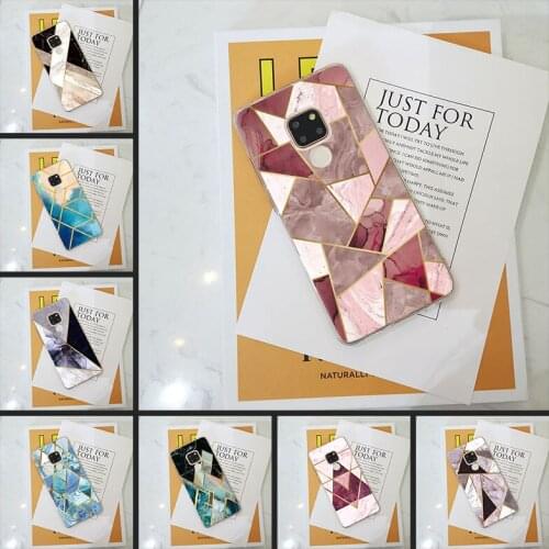 Phone Case Silicone For Huawei Mate 9 10 20 Pro Aesthetic Marble Luxury Diamond Back Cover For Huawei Mate 7 8 9 10 20 Lite