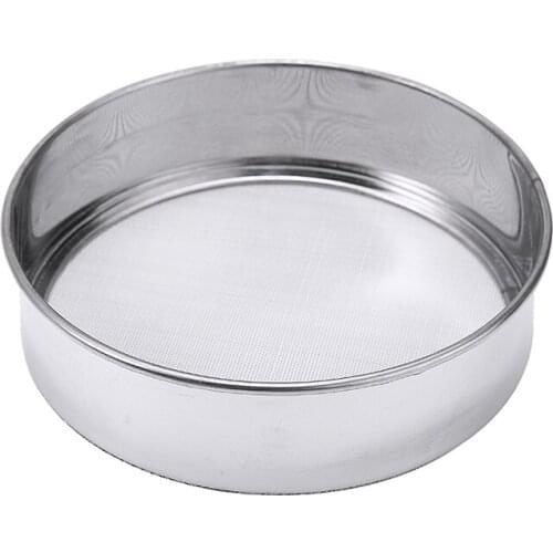 1Pc Round Small Flour Sifter Stainless Steel Oil Strainer Flour Colander Sieve Kitchen Accessories Fine Mesh For Baking/Cooking