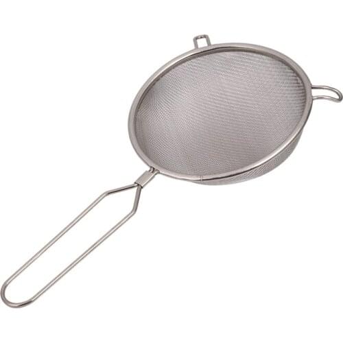 Kitchen Flour Colander Sifter Sieve Oil Mesh Wire Strainer 16Cm Dia