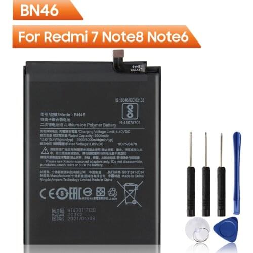 Xiao Mi Original Replacement Phone Battery BN46 For Xiao mi Note8 Redmi 7 Redmi7 Note 6 Battery With Free Tools 4000mAh