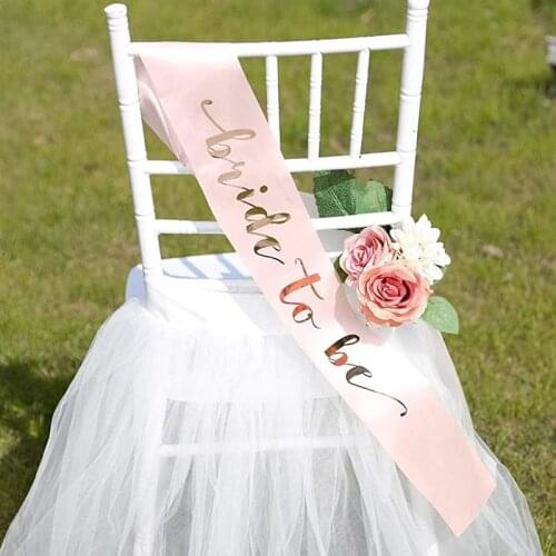Bride to be sash veil chair tutu Bridal Shower Bachelorette hen party beach rustic wedding engagement Bridesmaid gift decoration