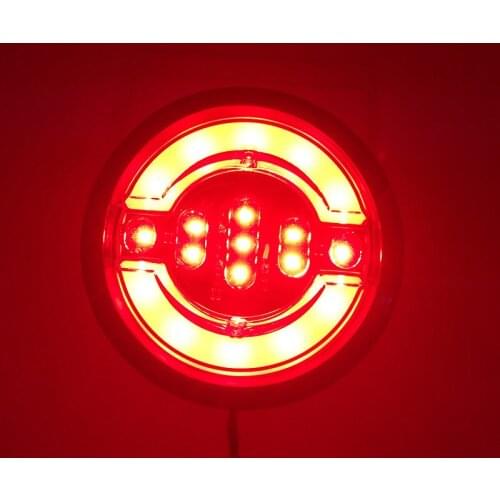 LED tail light warning light white flashing yellow running water 6D single light LED tail light large car general Free shipping