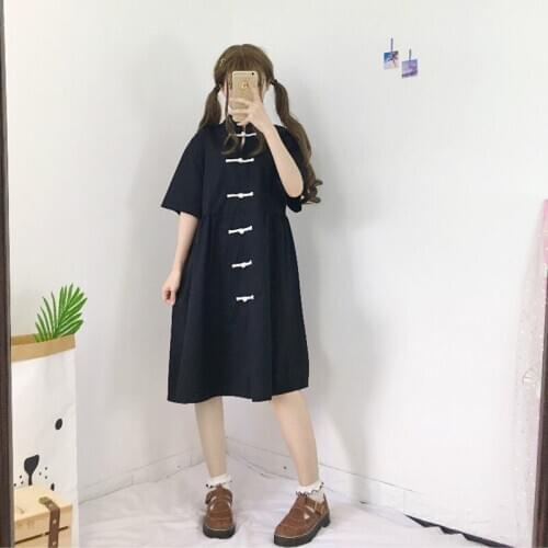 Preppy style student Hanfu retro sweet lolita fashion dress victorian printing kawaii girl loli cosplay gothic lolita kimono