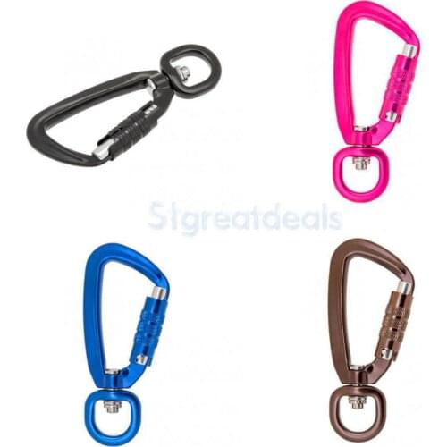 1 Piece Aluminum Alloy Swivel Eye Snap Hook Clip Backpack Hanging Hook Carabiner Max. Load 500KG