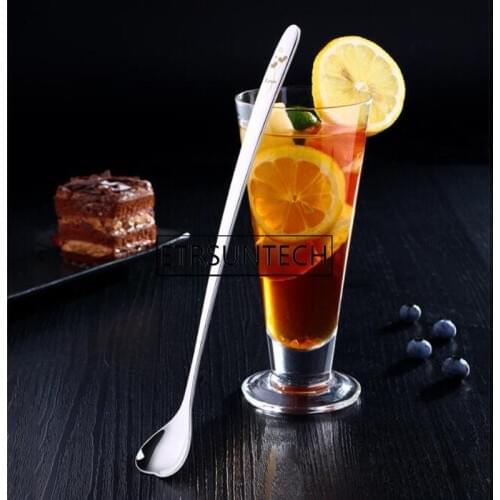 100pcs Stainless Steel Creative Heart Spoon Long Handle Ice Cream Coffee Dessert Tea Spoon Stirring Spoon Teaspoons