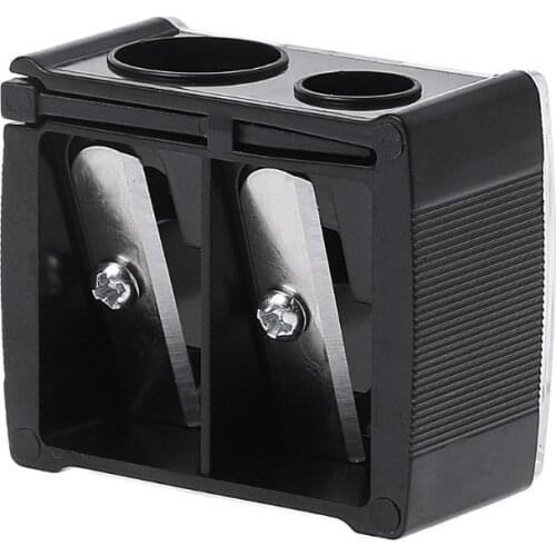 2 Holes Cosmetic Pencil Sharpener for Eyebrow Lip Liner Eyeliner Pen Tool