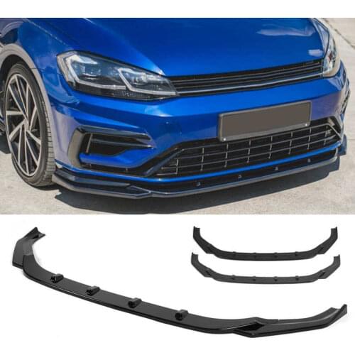 3PCS for Maxton Style Front Bumper Splitter Lip Kits Replacement for MK7.5 R 2017 2018 2019 2020