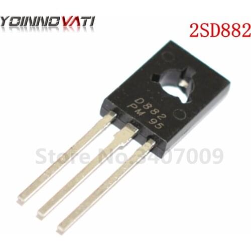 50PCS/Lot Triode Transistor D882 2SD882 3A/40V TO-126 NPN Power Triode New Original