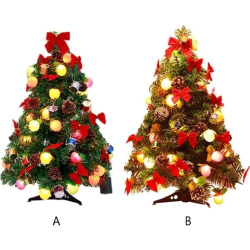 60cm Christmas Tree Small Decorative Christmas Tree Package Christmas Christmas Trees Festive PVC Tray Home Accessorise Tool