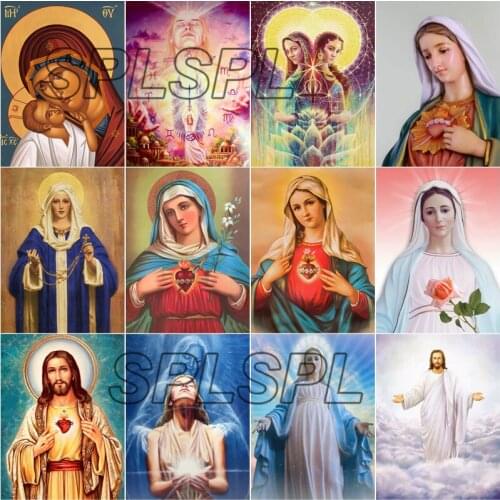 Diy Diamond Painting Custom Figure Painting The Nun Exuding The Breath of The Saint Full Diamond Cross Stitc Mosaic Home Decora