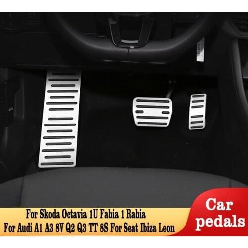 Car Pedal For Skoda Octavia 1U Fabia 1 Rabia For Audi A1 A3 8V Q2 Q3 TT 8S For Seat Ibiza Leon Fuel Brake Cover Accessories