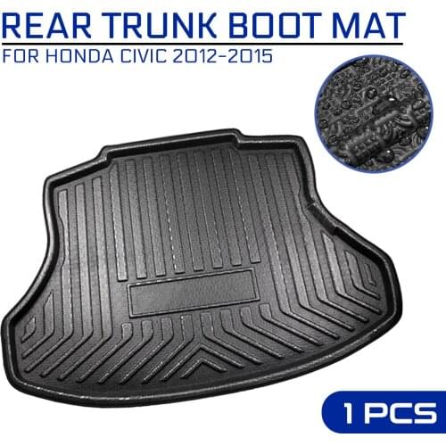 Car Floor Mat Carpet Rear Trunk Anti-mud Cover For Honda Civic 2012 2013 2014 2015