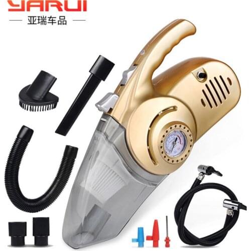 Car Vacuum cleaner inflatable pumping pump 12V vehicle in the dry and wet dual-use lighting high power four