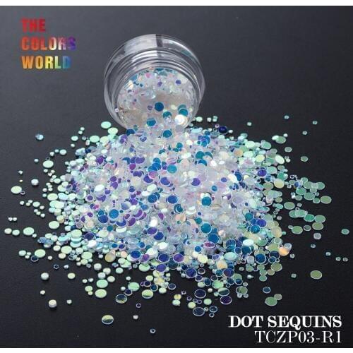 TCT-154 Round Dot Shape Mix Sequins For Nail Art Decoration Body Art FacePaint Nail Gel Manual DIY Decoration Crafts Decoration