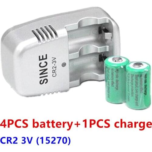CR2 3V (15270) AI-BALL Mini Wifi Camera Rangefinder Battery Charger With 2PCS Rechargeable Li-on Battery AC 110-240V Input