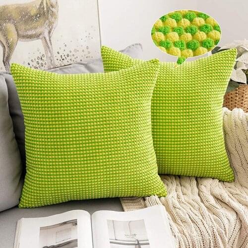 Decorative Throw Pillow Covers Soft Corduroy Solid Outdoor Pillow Cases Spring Cream White Pillowcases for Couch Cushion Sofa