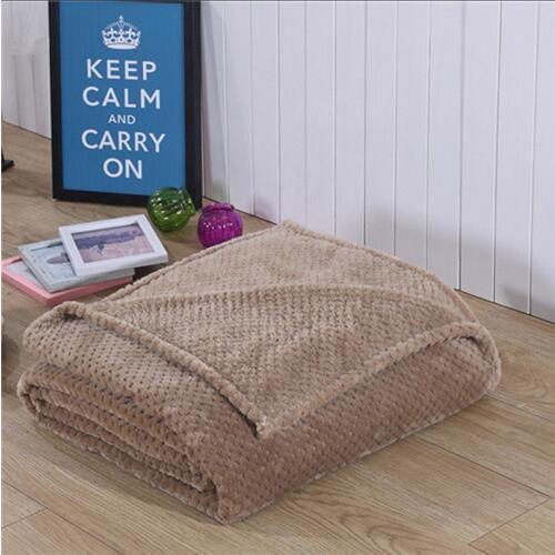 Home Textile Camel Fleece Blanket Plaid Warm Soft Brown Japanese-style throw on Sofa/Bed/Plane/Travel Bedspread Bed Sheet Green