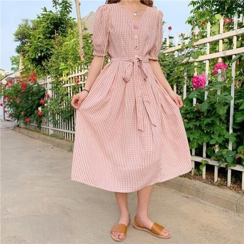 Летние платья на пуговицах Dpingnm China At AliExpress