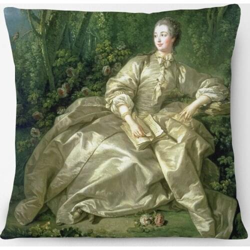 Oil Painting Art Cushion Covers Olive Trees Bloody Rose Sunflower fleur-de-lys Red Vineyards Pillow Case Linen Cushion Cover