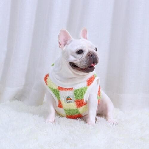 Fleece Dog Vest Sweaters For Small Dogs Cute Korean Style Dog Clothes French Bulldog Coat Christmas Dog Clothing Pets Costume