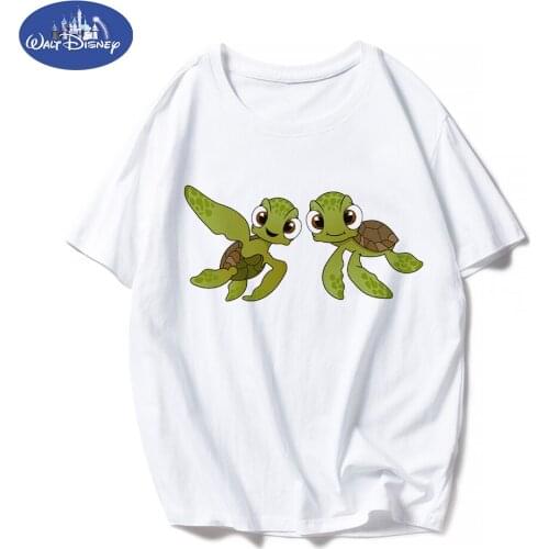 Disney Turtles Graphic T Shirts Cute Short Sleeve Summer Women 2021 New Arrivals Russia Park Hipster Oversized Harajuku Cheap