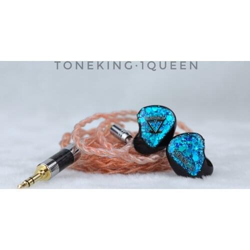 TONEKING 1Q 10mm Graphene composite diaphragm Dynamic HiFi Music Monitor DJ Studio Stage In-ear Earphone Custom Handmade Headset