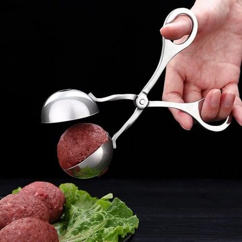 HeyMamba Stainless Steel Meatball Maker Kitchen Stuffed Meatball Clip Fish Meat Rice Ball Maker Meatball Mold Tools