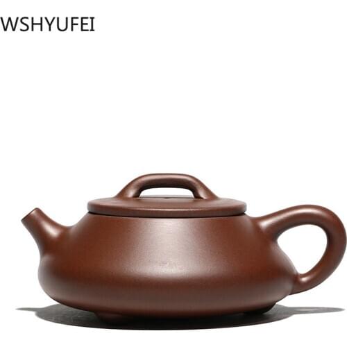 Yixing tea pot purple clay Stone scoop teapot Authentic Ore beauty kettle Handmade tea set Chinese Tea ceremony supplies 270ml