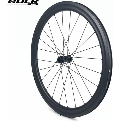 HULKWHEELS 700c Carbon Fiber Wheelset 50mm Depth Bicycle Rim tubeless compatible Carbon Wheel Bicycle Road Cycling BWA