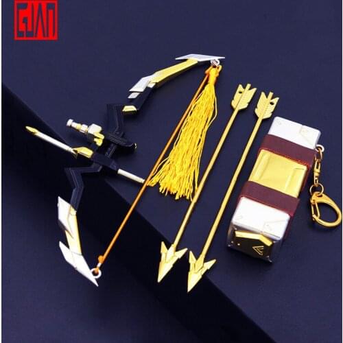 Alloy Sword Weapon Model Home Decoration Weapon Surrounding Galo Feather Wind Breath Bow and Set with Quiver Alloy Weapon Model
