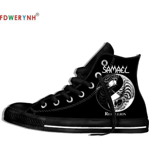 Mens Casual Shoes Samael Bands Canvas Casual Shoes Most Influential Metal Bands Of All Time Customize Pattern Color Shoes