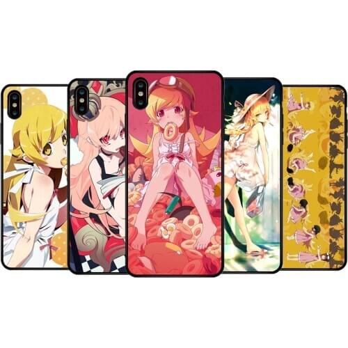 Monogatari Oshino Shinobu Soft Phone Case Cover for Iphone X XR XS MAX 6 7 8 Plus 11 Pro MAX A