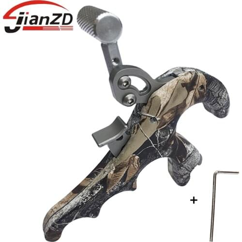 Stainless Steel 4 finger grip Caliper Release aid Archery Caliper Grip Release For Compound Bow Hunting