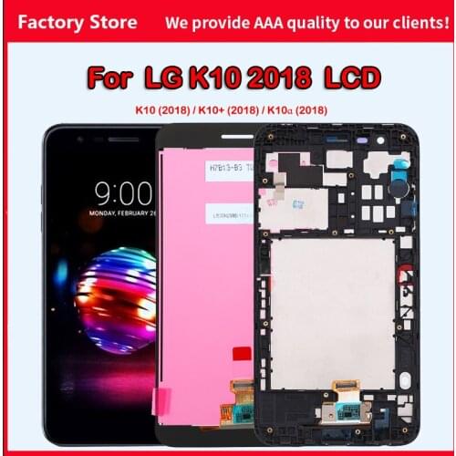 Original LCD For LG K10 K10+ K10α 2018 Display With Touch Screen Digitizer Panel Assembly With Frame Replacement Parts