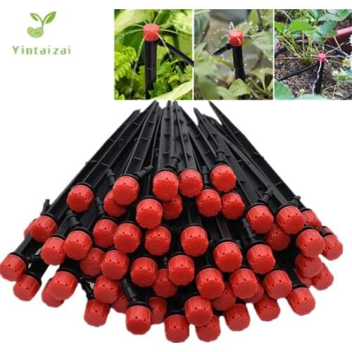 16cm 8-Hole Adjustable Water Dripper Fruit Free Sprinkler For 4/7mm Microtube Dripper On Stake Garden Drip Irrigation Fittings