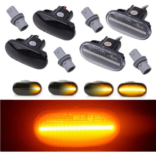 Pair Led Flowing Side Marker Lights Turn Signal Indicator Lamps 12V For Honda Accord Civic CRX Prelude S2000 Del Sol Fit Integra