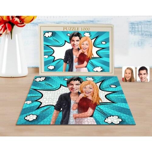 Personalized Valentine Caricature of 1000 Piece Professional Puzzle-90