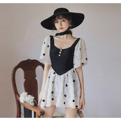 Swimming Suit For Women Push Up Swimwear Onepiece Dress Swimsuit Plus Size Korean Hot Bathing One-Piece Female Slimming Lycra