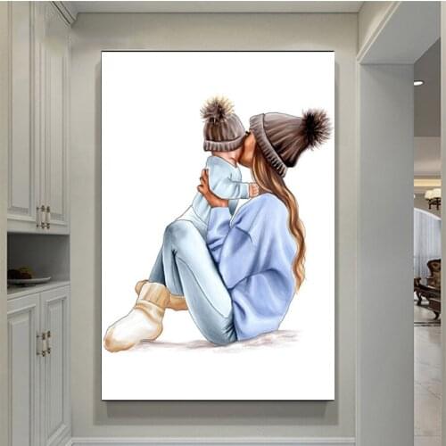 Full Drill Square Diamond Diamond Painting Cross Stitch Mother And Baby Love Diamond Embroidery Rhinestone Mosaic Kits A840