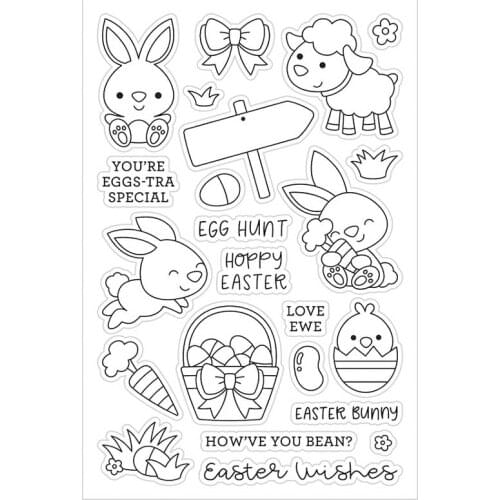 Easter wishes Transparent clear stamp for DIY Scrapbooking/Card Making/Kids Christmas Fun Decoration Supplies