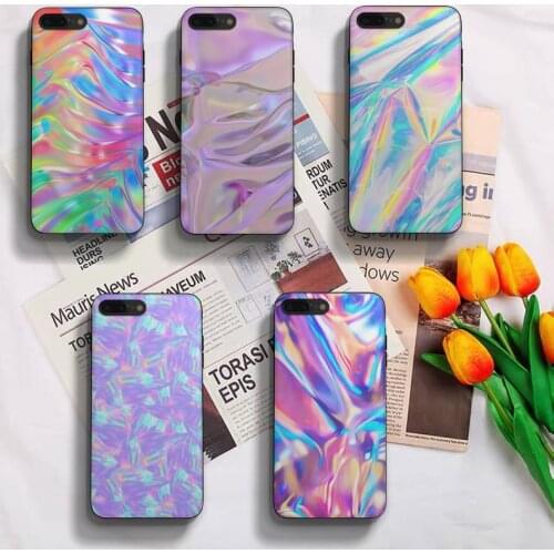 Rainbow Iridescent Holographic Phone Case Fundas Shell Cover For Iphone 6 6s 7 8 Plus Xr X Xs 11 12 13 Mini Pro Max