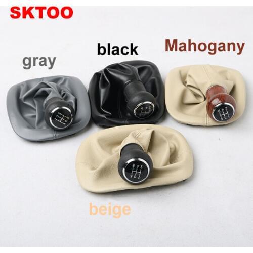 SKTOO For Volkswagen Old Passat B5 shift BOOT shift lever cover manual gear head gear sets mahogany