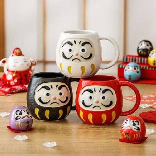 Dharma Series Ceramic Water Cup Japanese Mug Dharma Creative Cup Household Personalized Ceramic Mug Coffee Cup