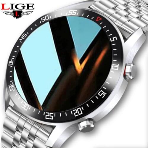LIGE 2021 New Men Smart Watch Heart Rate Monitor Full Touch Screen Smartwatch Women Fitness Tracker Waterproof Watches For Men