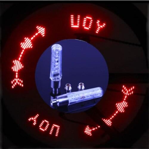 Bicycle Light Double-side Wheel Spoke Valve Lamp Tyre Tire Wheel Valve Lights 7 LED Flash Light with Super Bright Random Pattern