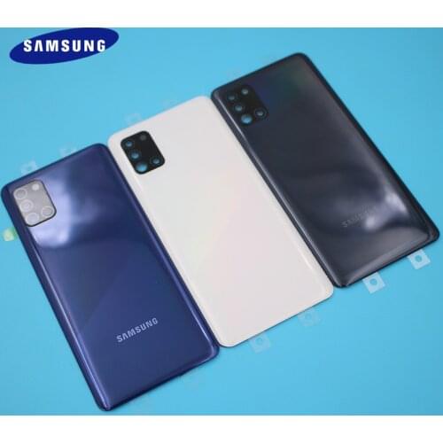 Samsung Galaxy A31 5G Housing Cover Phone Back Battery Replacement Repair Parts Rear Door Protection Shell + Camera Frame Lens