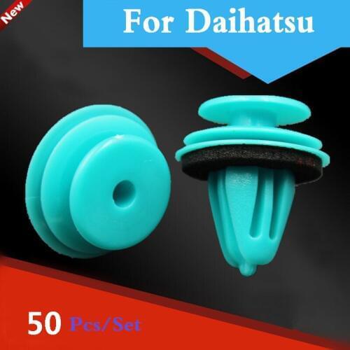 New 50pcs Green Auto Car Bumper Clips Retainer Fastener Rivet Door For Daihatsu Trevis Max Mira Sirion Sonica Terios Mira Gino