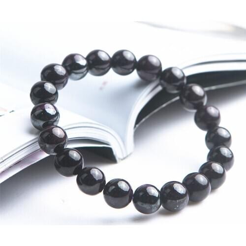 Natural Sugilite Bracelet For Women Female Stretch Healing Genuine Gems Natural Stone Round Bead Bracelet 10mm